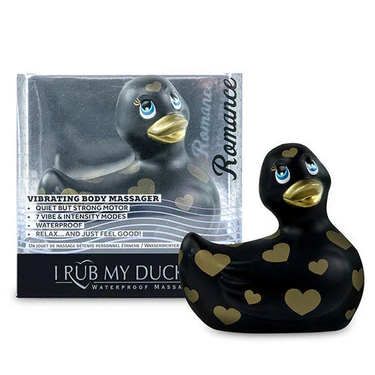 BIG TEASE TOYS - I RUB MY DUCKIE 2.0 | PATO VIBRADOR ROMANCE (BLACK & GOLD) - Nuvica