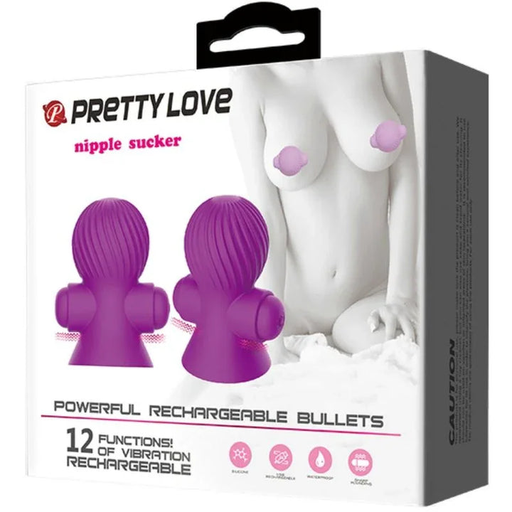PRETTY LOVE - ESTIMULADORES PEZONES 12 MODOS VIBRACIÓN LILA - Nuvica