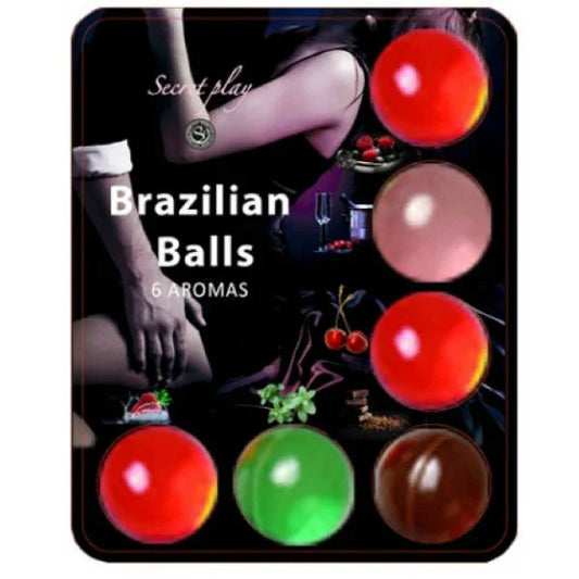 SECRETPLAY - 6 HOT BALLS LUBRICANTE CON AROMA DE FRUTAS - Nuvica