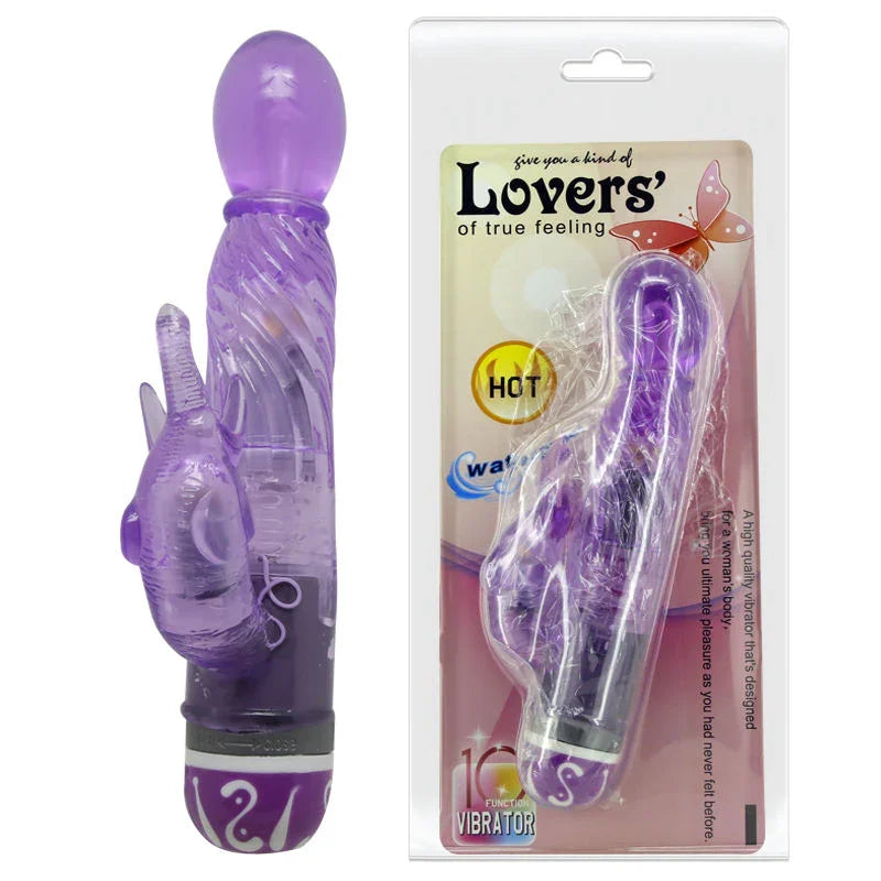 BAILE - VIBRADOR MULTIVELOCIDAD CON ESTIMULADOR LILA - Nuvica