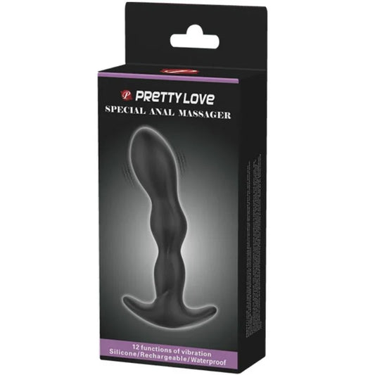 PRETTY LOVE - MASAJEADOR ANAL 12 MODOS VIBRACIÓN - Nuvica