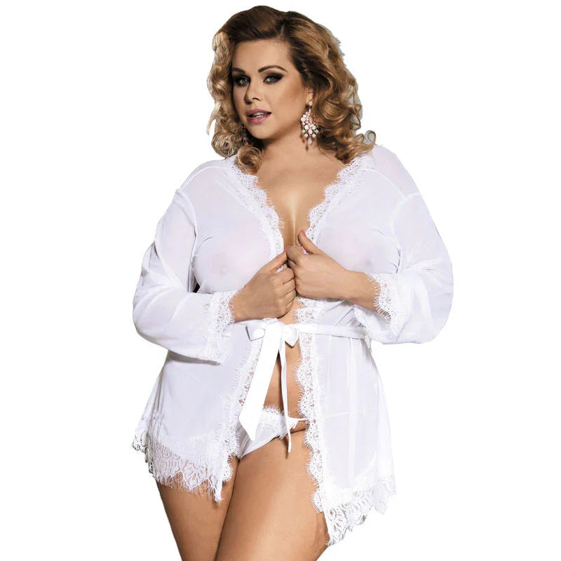 SUBBLIME - BABYDOLL BLANCO CON FRANJATALLA GRANDE - Nuvica