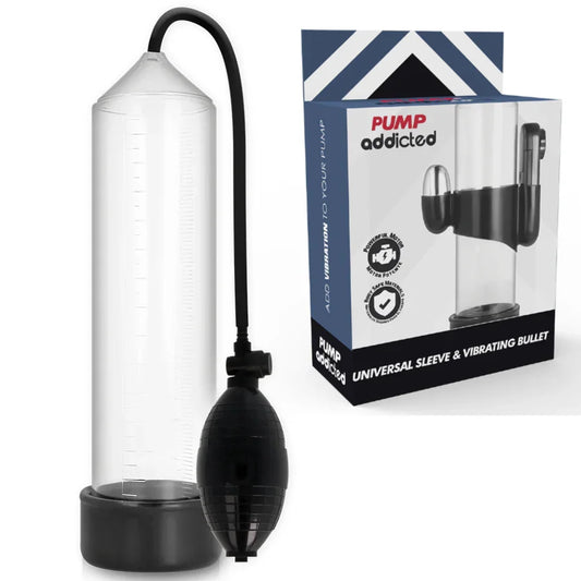 PUMP ADDICTED - BOMBA ERECCIÓN RX3 TRANSPARENTE CON VIBRADOR - Nuvica
