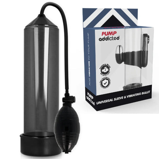 PUMP ADDICTED - BOMBA ERECCIÓN RX3 NEGRO CON VIBRADOR - Nuvica