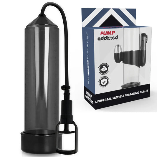 PUMP ADDICTED - BOMBA ERECCIÓN RX7 NEGRO CON VIBRADOR - Nuvica