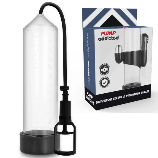 PUMP ADDICTED - BOMBA ERECCIÓN RX7 TRANSPARENTE CON VIBRADOR - Nuvica