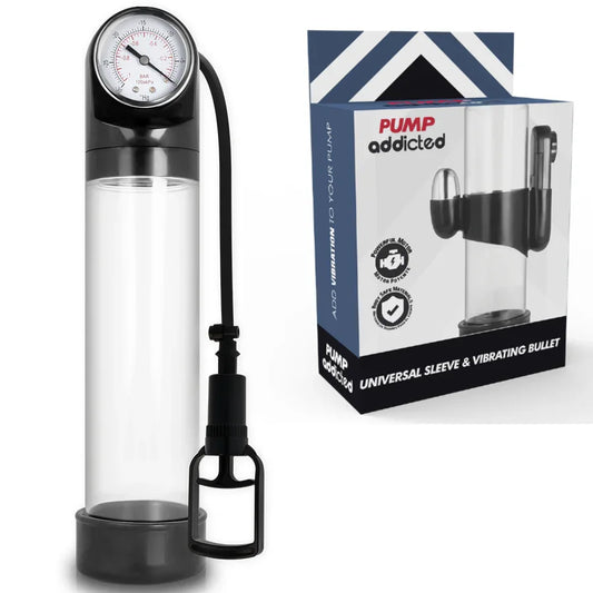 PUMP ADDICTED - BOMBA ERECCIÓN RX9 TRANSPARENTE CON VIBRADOR - Nuvica