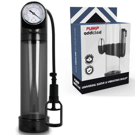 PUMP ADDICTED - BOMBA ERECCIÓN RX9 NEGRO CON VIBRADOR - Nuvica