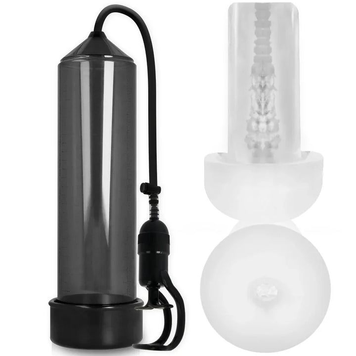 PUMP ADDICTED - BOMBA ERECCIÓN RX5 BLACK CON MASTURBADOR - Nuvica