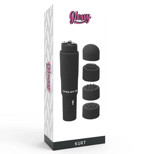 GLOSSY - POCKET KURT MASAJEADOR NEGRO - Nuvica