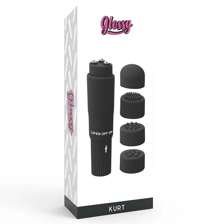 GLOSSY - POCKET KURT MASAJEADOR NEGRO - Nuvica