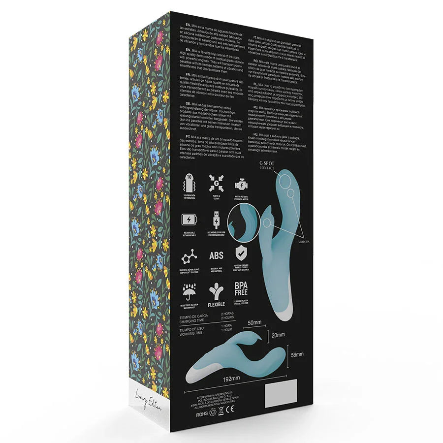 MIA - DRESDE VIBRADOR AZUL TURQUESA - Nuvica