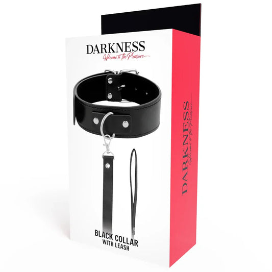DARKNESS - COLLAR DE POSTURA CON CADENA LEATHER - Nuvica