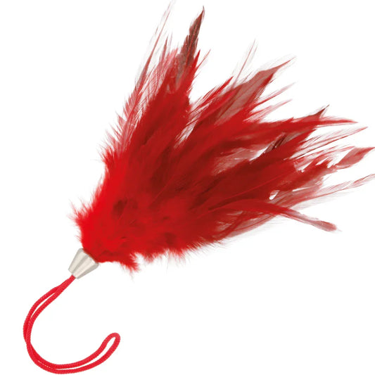 DARKNESS - PLUMA ESTIMULADORA ROJO 17CM - Nuvica