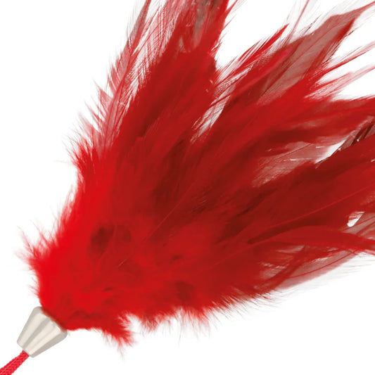 DARKNESS - PLUMA ESTIMULADORA ROJO 17CM - Nuvica
