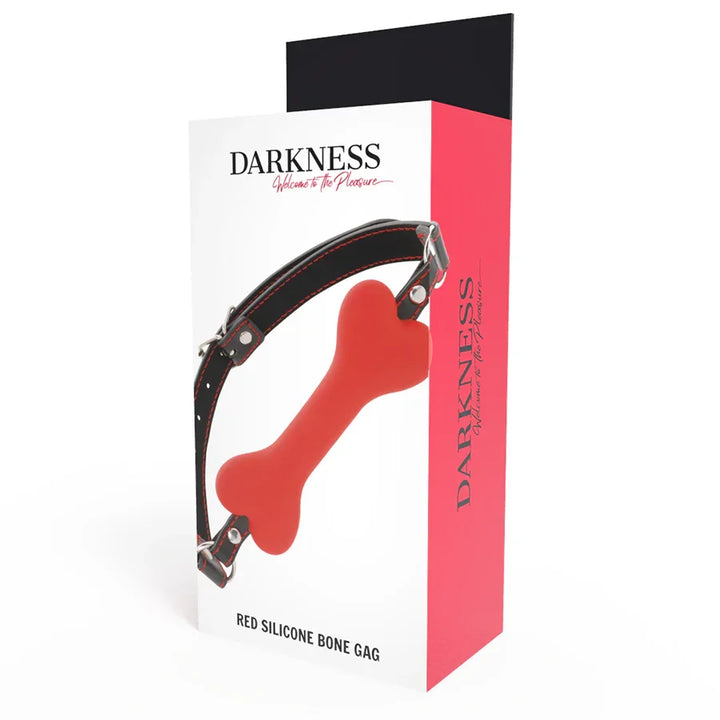 DARKNESS - MORDAZA SILICONA HUESO ROJO - Nuvica