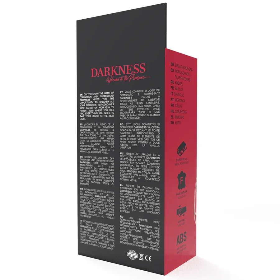 DARKNESS - MORDAZA TRANSPIRABLE ROJO - Nuvica
