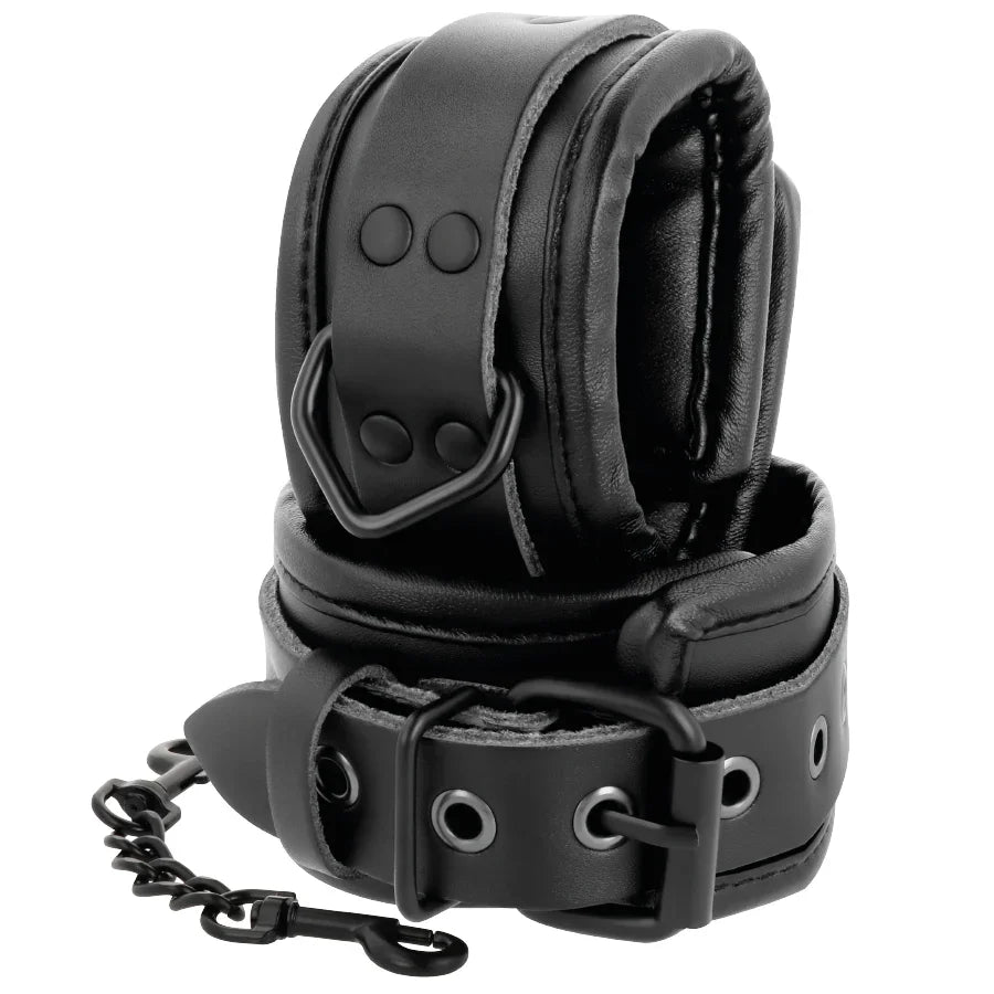 DARKNESS - ESPOSAS AJUSTABLES TOBILLOS LEATHER NEGRO - Nuvica