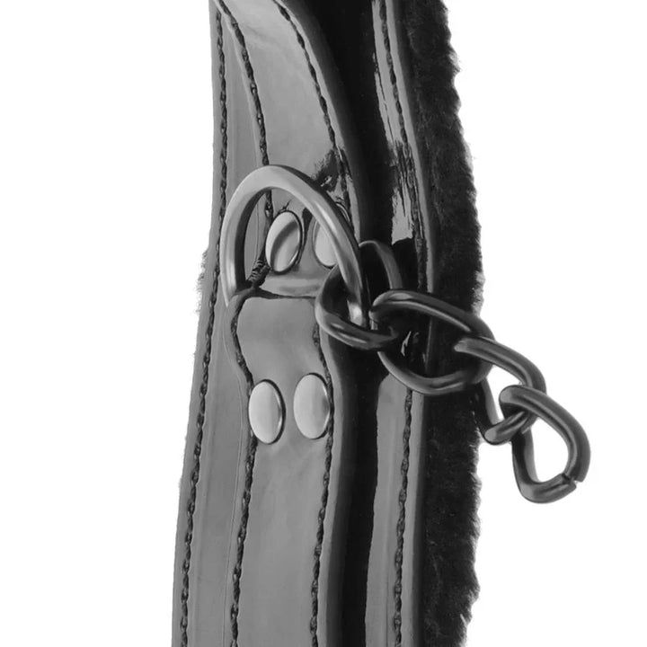 DARKNESS - ESPOSAS CUERO AJUSTABLES TOBILLOS NEGRO CON CANDADO - Nuvica