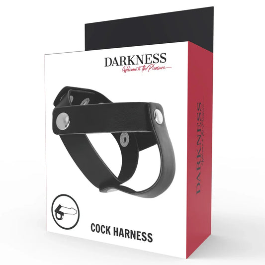 DARKNESS - ANILLO DE PIEL PARA PENE Y TESTÍCULOS - Nuvica