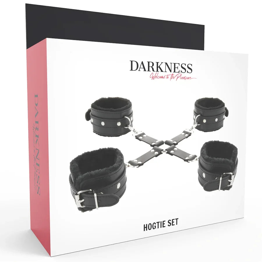 DARKNESS - ESPOSAS DE CUERO PARA PIES Y MANOS NEGRO - Nuvica