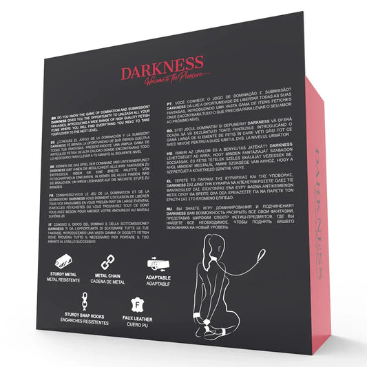 DARKNESS - ESPOSAS Y COLLAR DE CUERO NEGRO - Nuvica