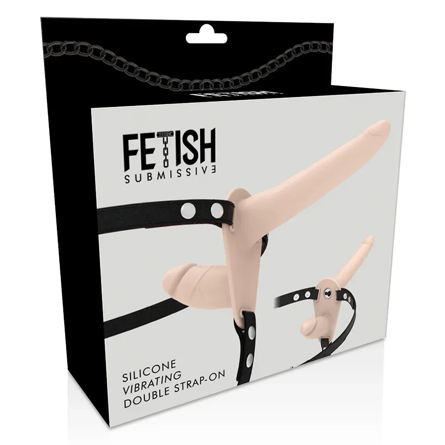 FETISH SUBMISSIVE HARNESS - DOBLE PENETRACIÓN VIBRADOR FLESH UP - Nuvica