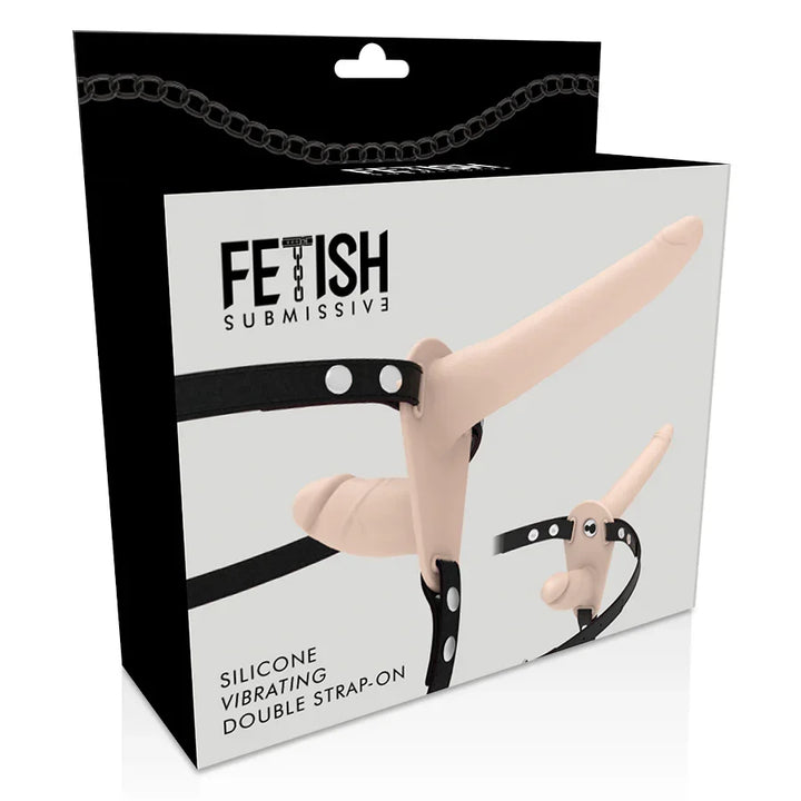FETISH SUBMISSIVE HARNESS - DOBLE PENETRACIÓN VIBRADOR FLESH UP - Nuvica