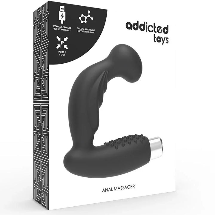 ADDICTED TOYS - VIBRADOR PROSTÁTICO RECARGABLE MODEL 3 - NEGRO - Nuvica