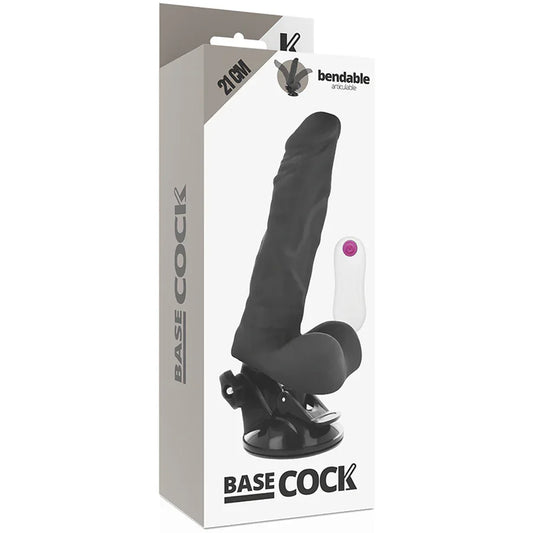BASECOCK - VIBRADOR REALÍSTICO ARTICULABLE CONTROL REMOTO NATURAL 21 CM -O- 5 CM - Nuvica