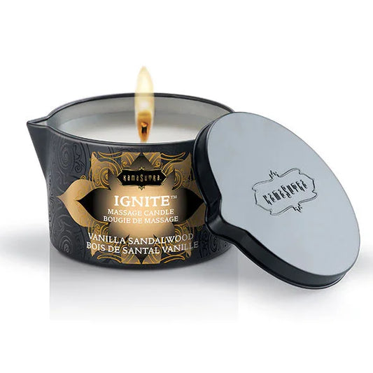KAMASUTRA - VELA DE MASAJE VAINILLA Y SANDALO 170 GR - Nuvica
