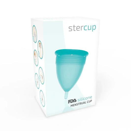 STERCUP - COPA MENSTRUAL FDA SILICONA AQUAMARINA - TALLA S - Nuvica