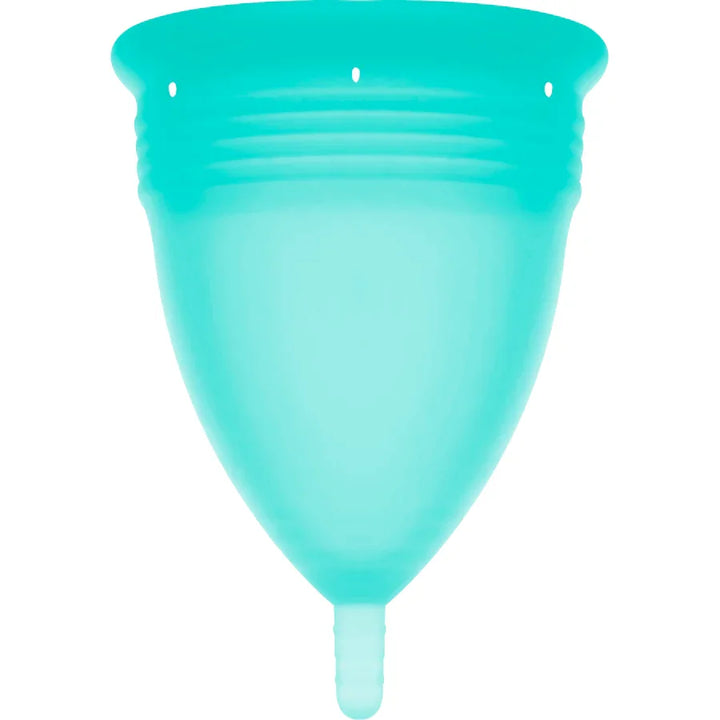 STERCUP - COPA MENSTRUAL FDA SILICONA AQUAMARINA - TALLA S - Nuvica