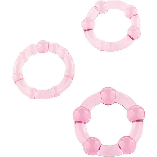 SEVEN CREATIONS - JUEGO TRES ANILLOS PENE ROSA - Nuvica