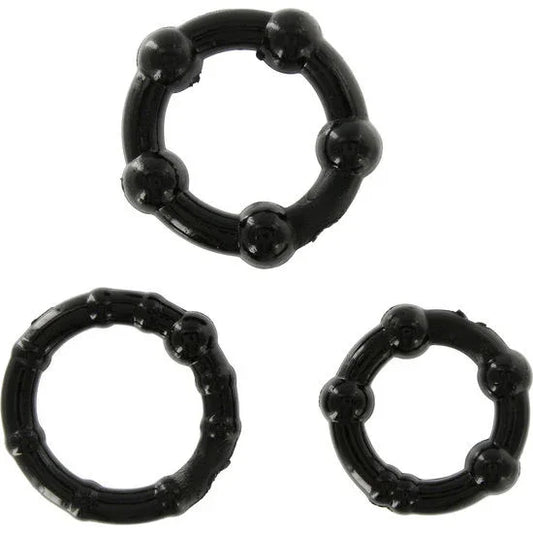SEVEN CREATIONS - JUEGO TRES ANILLOS PENE NEGRO - Nuvica