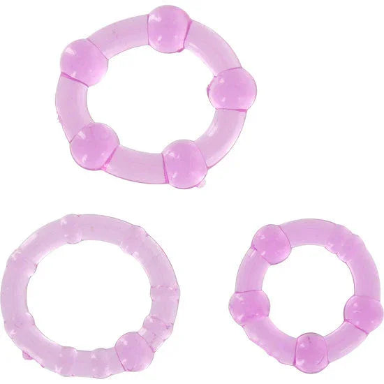 SEVEN CREATIONS - JUEGO TRES ANILLOS PENE LILA - Nuvica