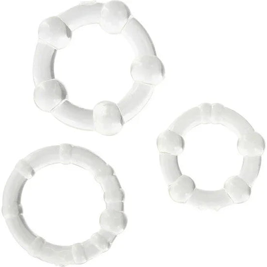 SEVEN CREATIONS - JUEGO TRES ANILLOS PENE TRANSPARENTE - Nuvica
