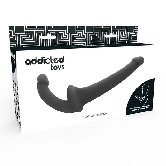 ADDICTED TOYS - DILDO CON ARNÉS SIN SUJECIÓN NEGRO - Nuvica