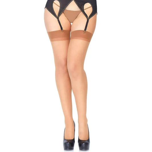 LEG AVENUE - MEDIAS TRANSPARENTES MARRÓN TALLA ÚNICA - Nuvica