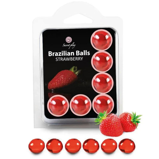 SECRETPLAY - SET 6 BRAZILIAN BALLS FRESA - Nuvica