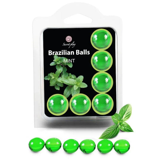 SECRETPLAY - SET 6 BRAZILIANS BALLS MENTA - Nuvica