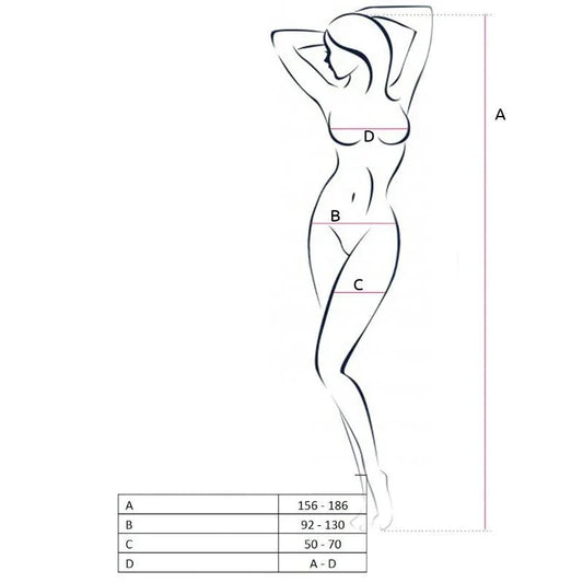 PASSION - WOMAN BS055 BODYSTOCKING ROJO TALLA ÚNICA - Nuvica