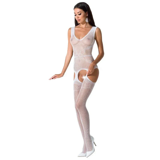PASSION - WOMAN BS062 BODYSTOCKING BLANCO TALLA ÚNICA - Nuvica