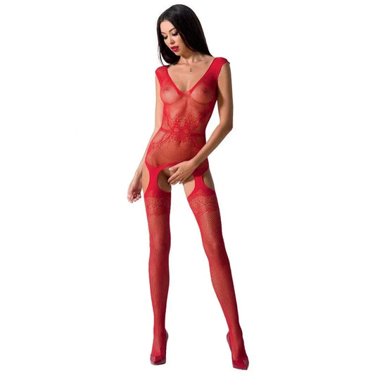 PASSION - WOMAN BS062 BODYSTOCKING ROJO TALLA ÚNICA - Nuvica