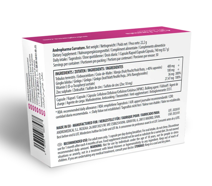 ANDROPHARMA - CURVATURE TRATAMIENTO PEYRONIE - Nuvica
