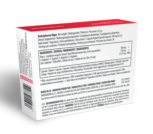 ANDROPHARMA VIGOR - SUPLEMENTO POTENCIADOR LÍBIDO - Nuvica