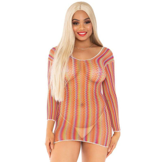 LEG AVENUE - VESTIDO CORTO MULTICOLOR TALLA ÚNICA - Nuvica