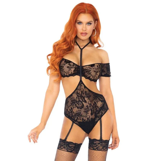 LEG AVENUE - SET DOS PIEZAS TOP & TEDDY S/M - Nuvica
