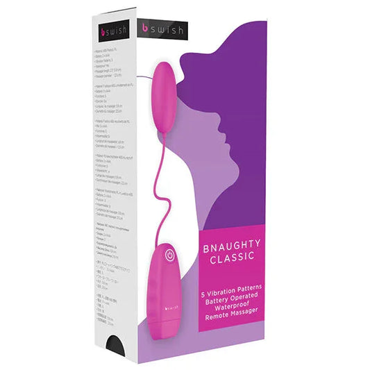 B SWISH - BNAUGHTY CLASSIC VIBRATING BULLET CERISE - Nuvica