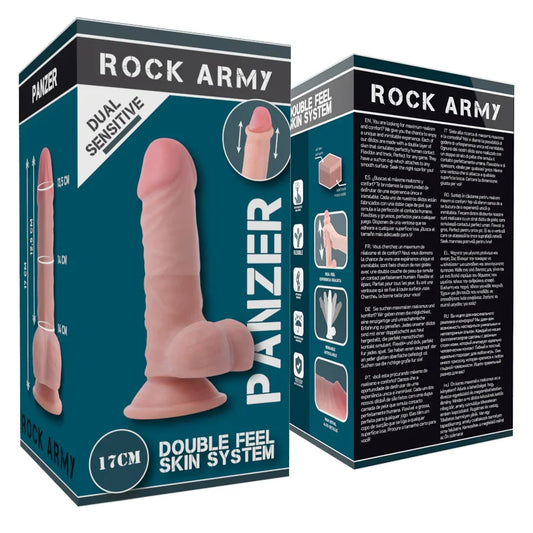ROCKARMY - DUAL DENSITY PANZER DILDO REALISTA 17 CM -O- 4.46 CM - Nuvica